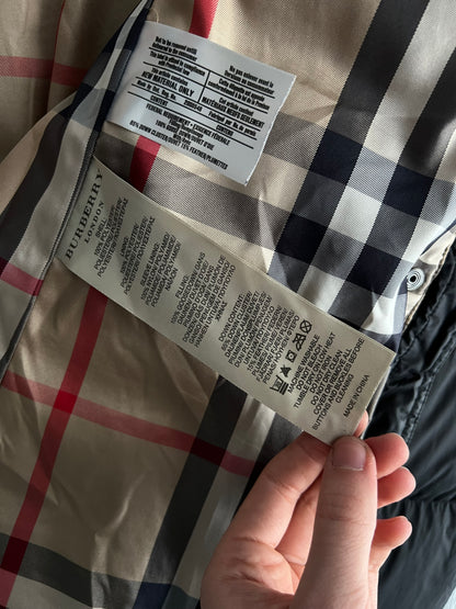 Burberry Down Puffer Long Coat Black Jacket