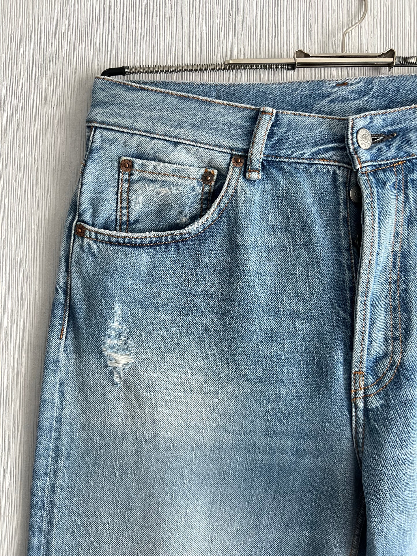 Acne Studios 2021F Light Blue Vintage Mens Denim Pants