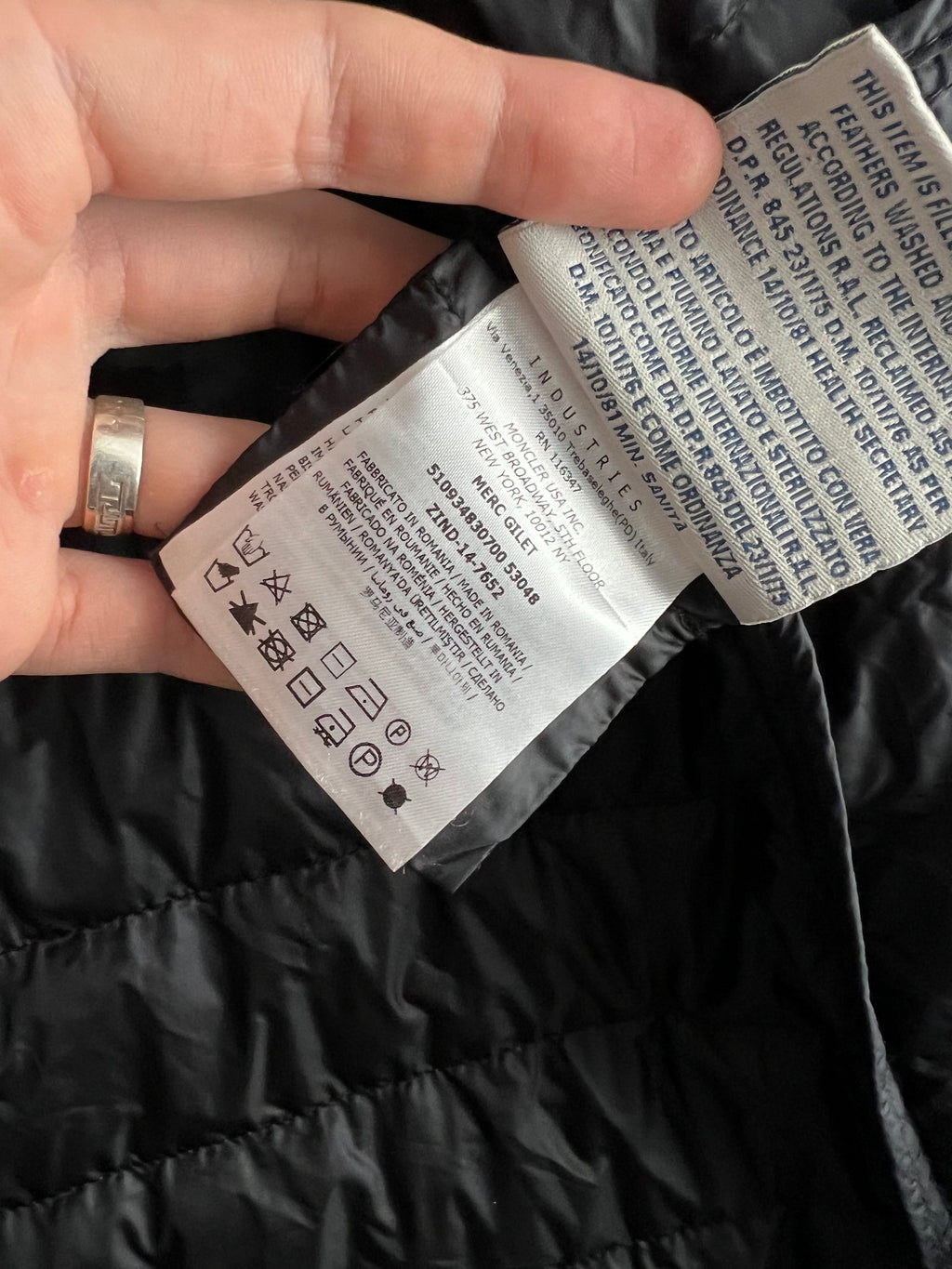 Moncler Merc Gilet Down Black Vest