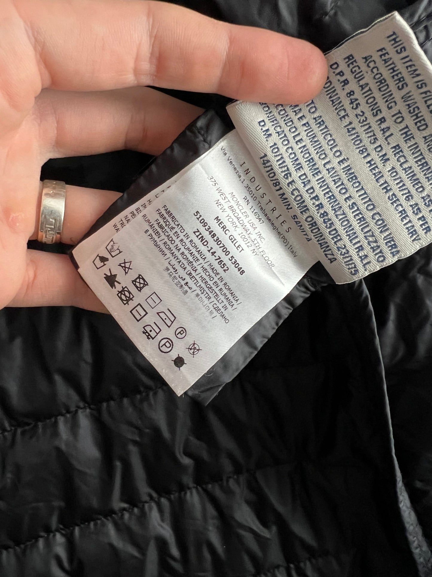 Moncler Merc Gilet Down Black Vest