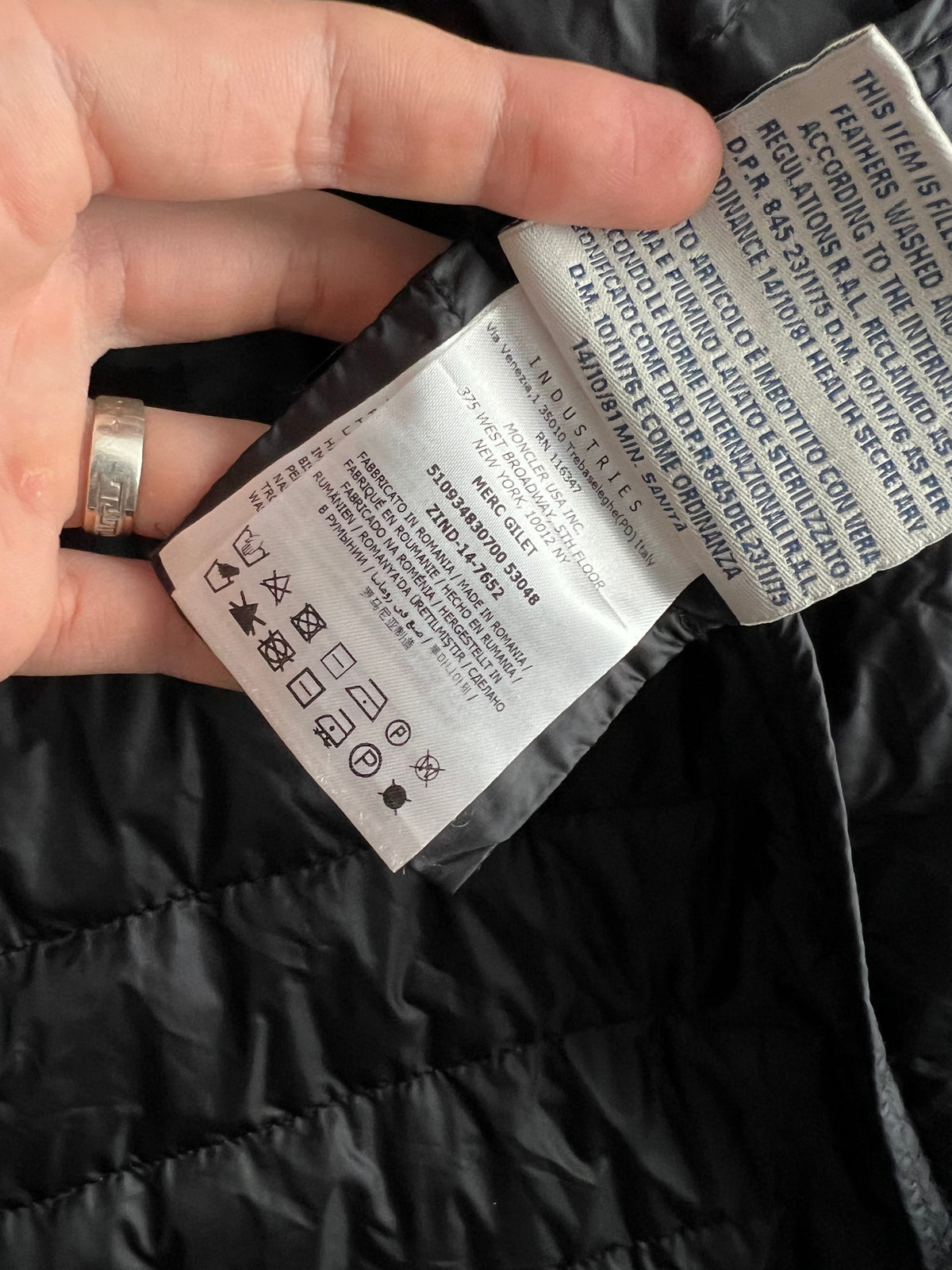 Moncler Merc Gilet Down Black Vest