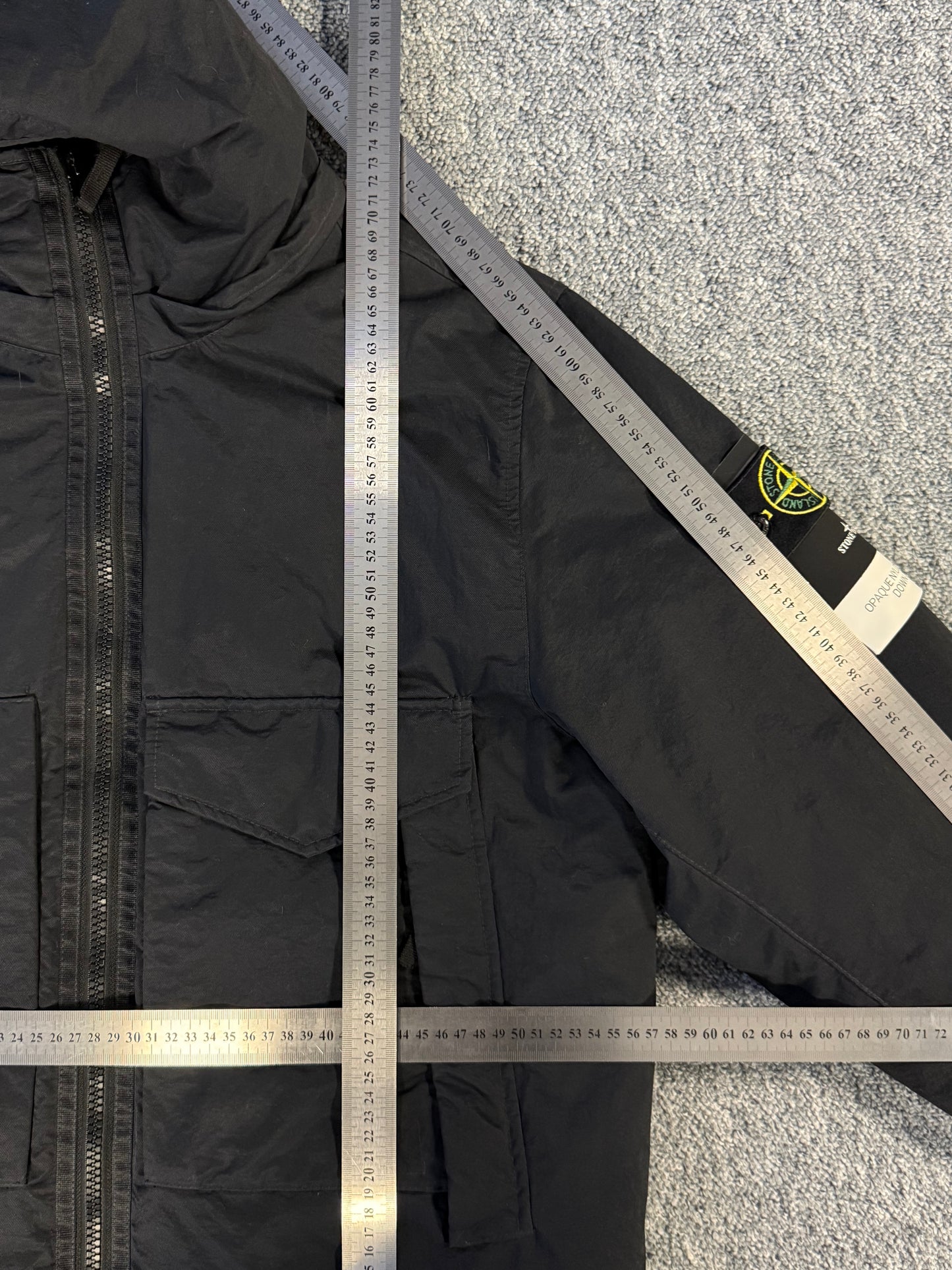Stone Island AW22 Down Balaclava Jacket Opaque Nylon Twill Black