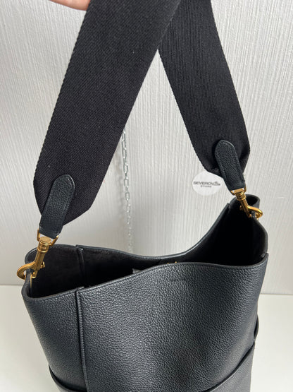 Céline Black Medium Seau Sangle Bucket Bag