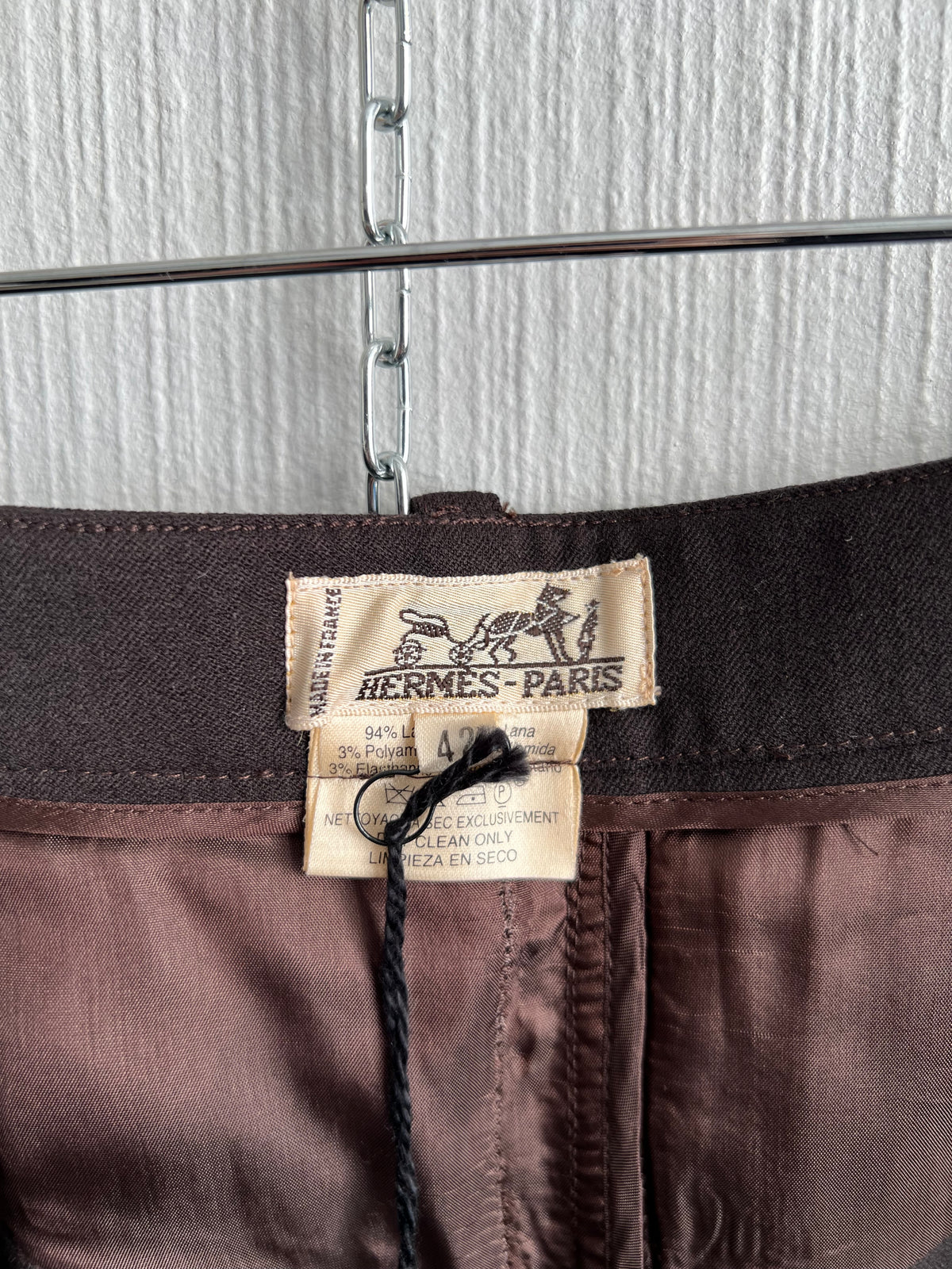 Hermes by Maison Margiela H Button Wool Skirt