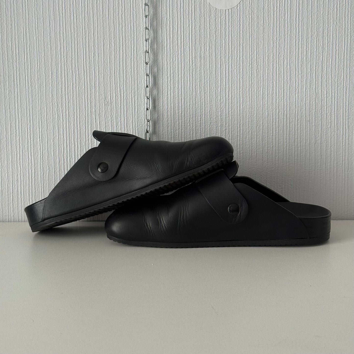 Balenciaga Sunday Black Leather Mules