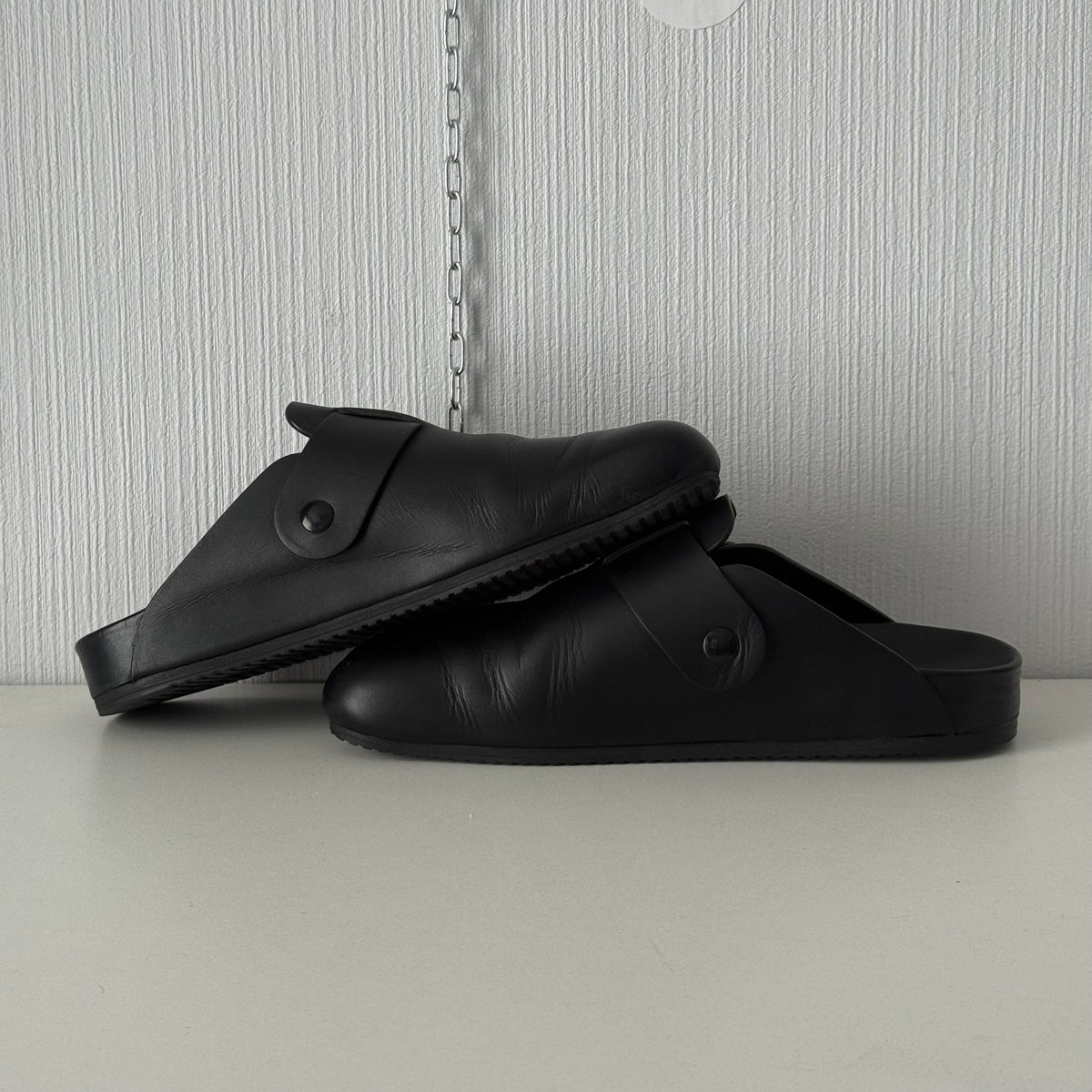 Balenciaga Sunday Black Leather Mules