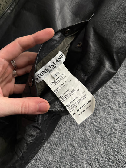 Stone Island SS10 Reversible Leather and Nylon Metal Jacket