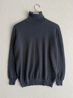 Brunello Cucinelli Navy Cashmere Womens Turtleneck Sweater