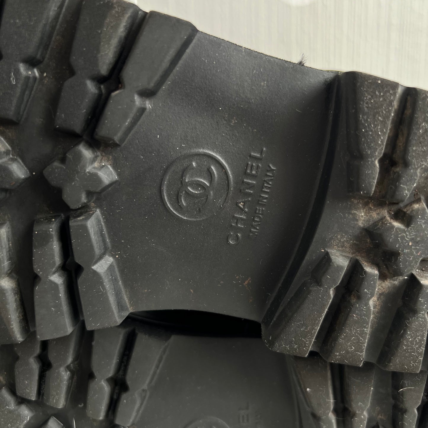 Chanel Quilted Leather & Knit Boots