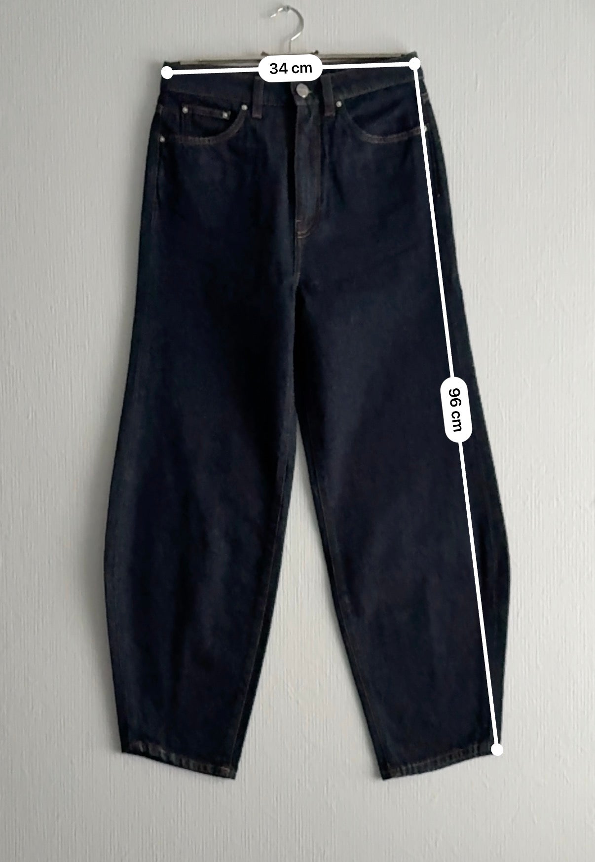 Toteme Barrel-leg Raw Denim Jeans