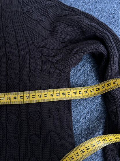 Polo Ralph Lauren Cable Knit Brown Cotton Jumper