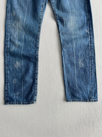 Acne Studios 1997 Blue Crease Denim Pants