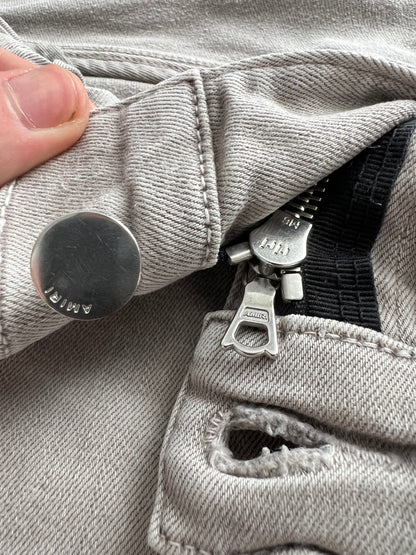 Amiri Mx-1 Grey Skinny Jeans
