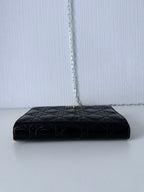 Christian Dior Lady Dior Patent Black Leather Bag