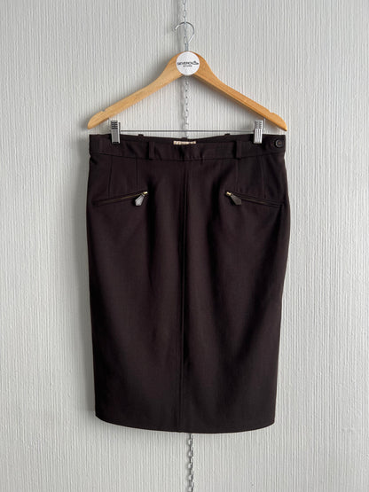 Hermes by Maison Margiela H Button Wool Skirt