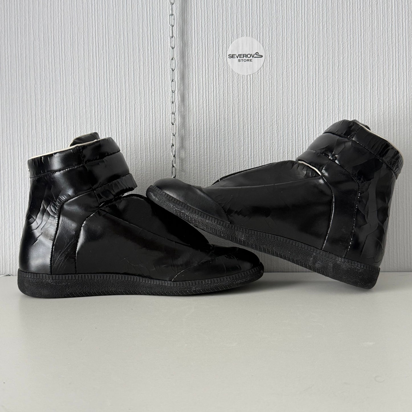 Maison Margiela Future High Top Cracked Sneakers