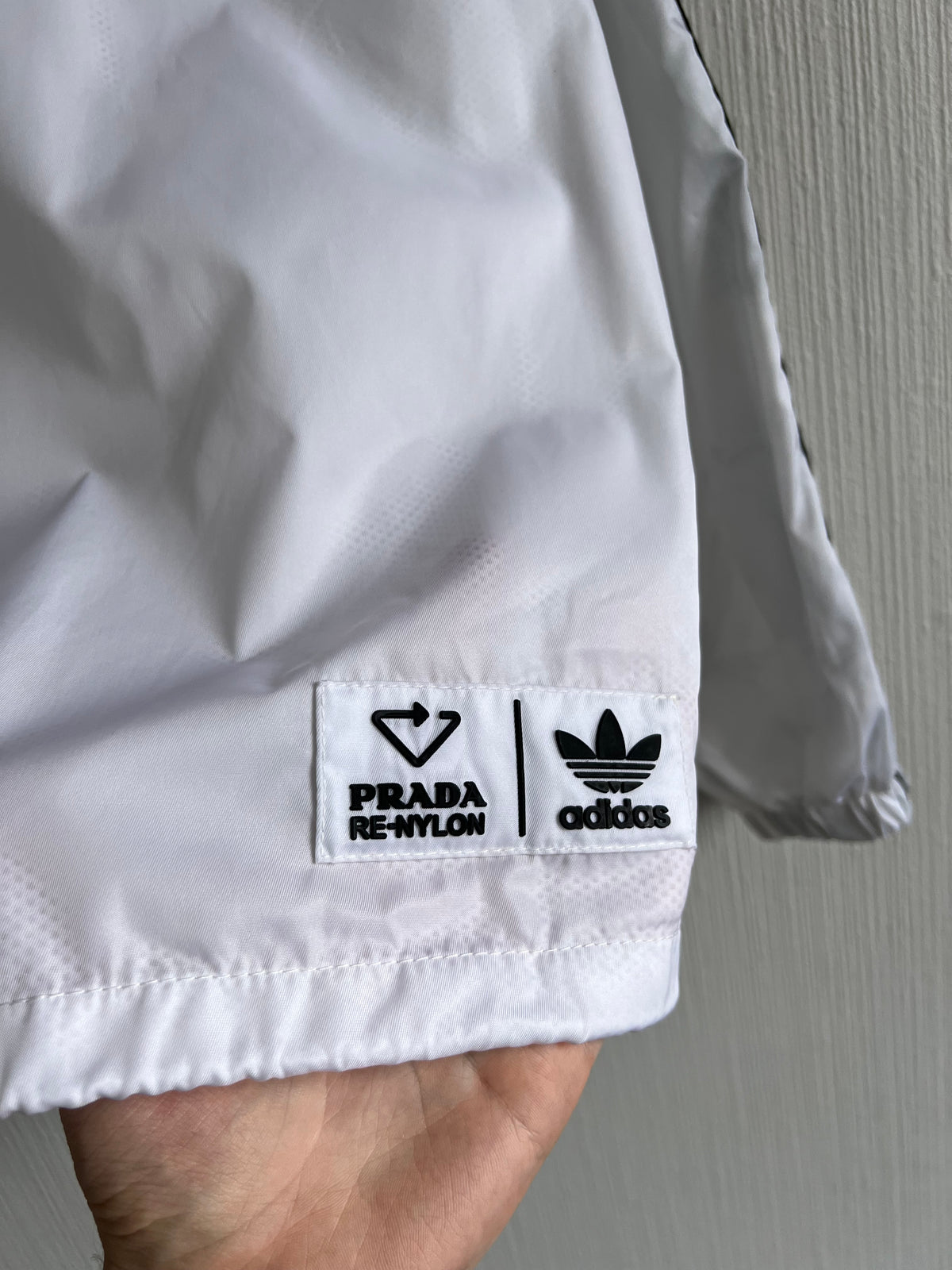 Adidas X Prada RE-Nylon Hooded Track Jacket White — product photo