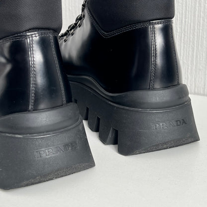 Prada Brushed Spazzolato Leather Brixxen Boots