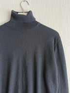 Brunello Cucinelli Navy Cashmere Womens Turtleneck Sweater