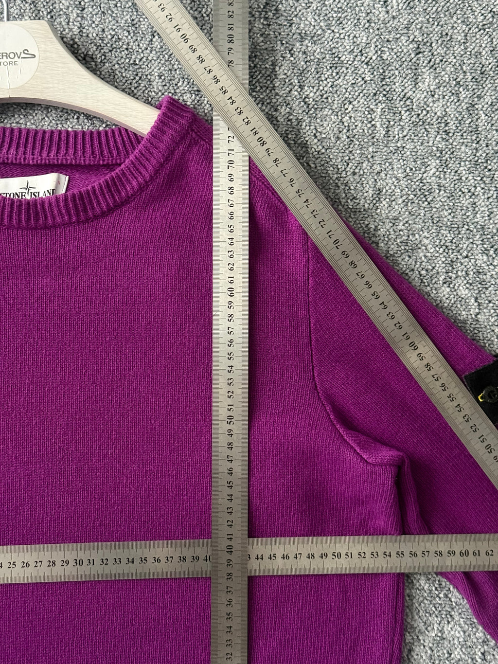 Stone Island AW21 Lambswool Crewneck Knit Sweater