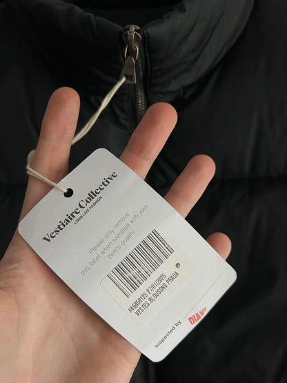 Prada Sport Red Tab Black Down Puffer Jacket