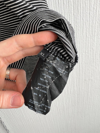 Prada Black Tab Striped T-shirt