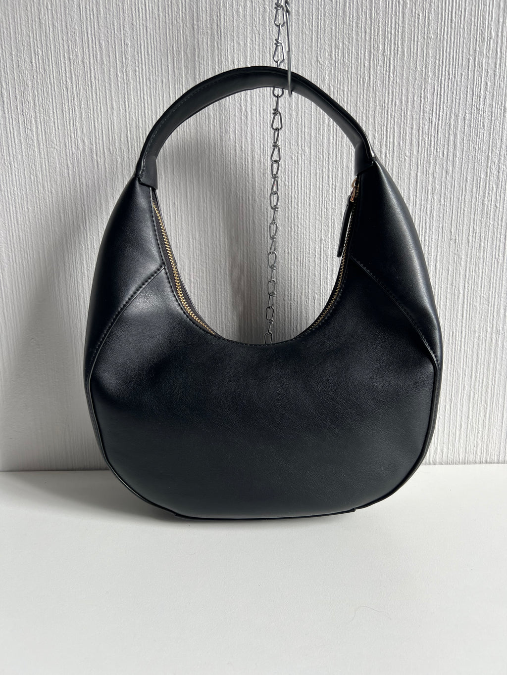 Stella McCartney Perforated Logo Boho Bag Black
