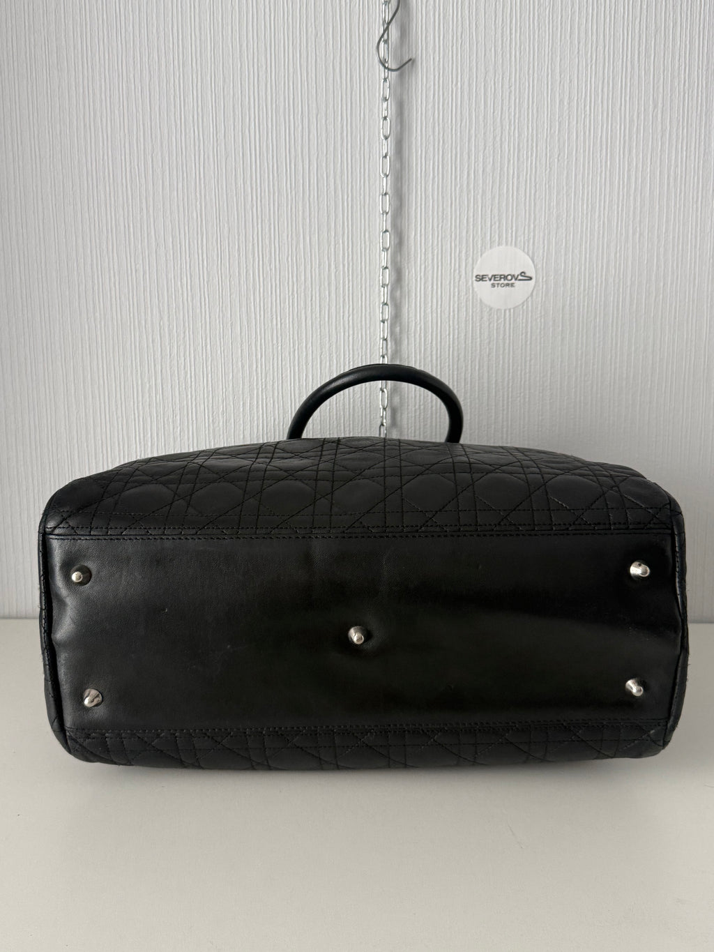 Christian Dior Lady Dior Soft Shopping Tote Cannage Quilt Lambskin Large