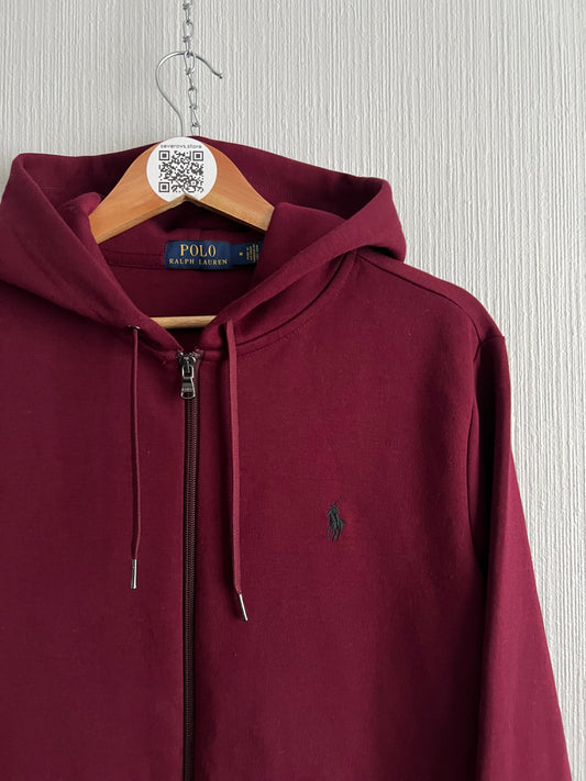 Polo Ralph Lauren Burgundy Mens Zip Hoodie