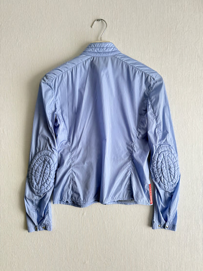 Prada Sport SS00 Nylon Moto Baby Blue Jacket