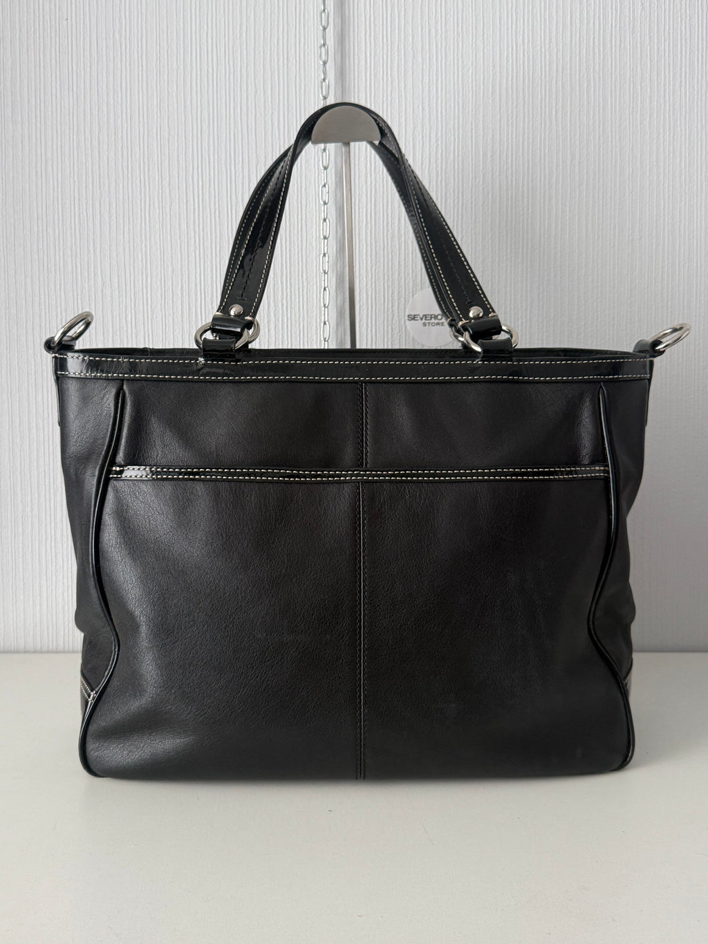 Coach Laura Black Leather Tote Bag