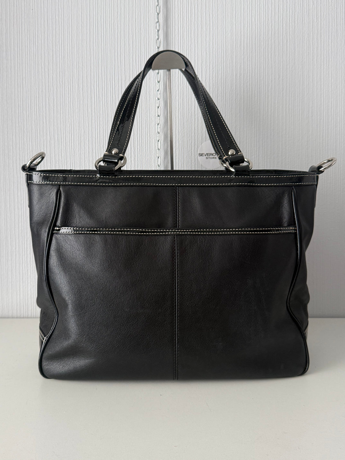 Coach Laura Black Leather Tote Bag