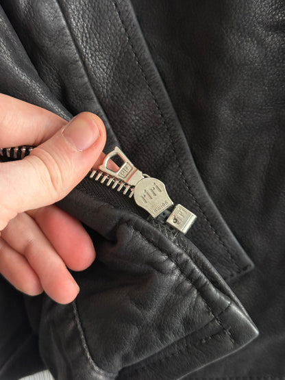 Valentino Vintage Crinkled Ovine Sammy Leather Jacket
