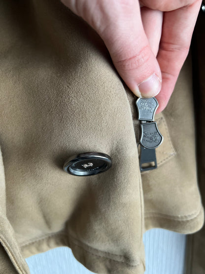 Burberry Brit Lamb and Fur Shearling Jacket Beige Womens Peacoat