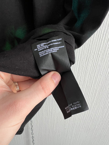 Saint Laurent Men's Archive Logo Tie Dye T-Shirt in Black/Green