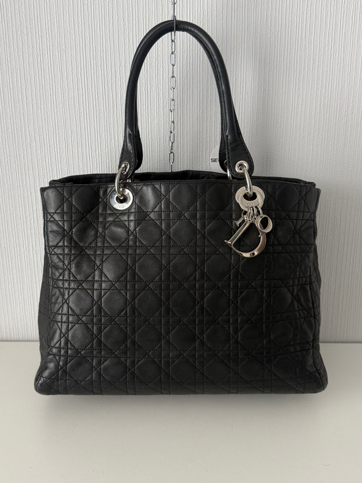 Christian Dior Lady Dior Soft Shopping Tote Cannage Quilt Lambskin Large