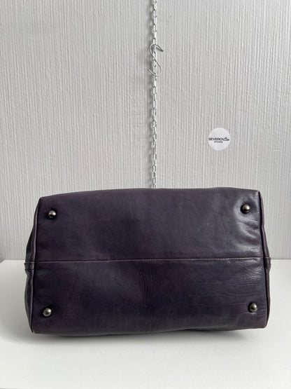 Bottega Veneta Purple Intrecciato Leather Tina Top Handle Bag