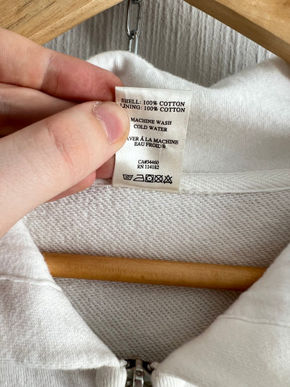 Ed Hardy White Cotton Zip Hoodie