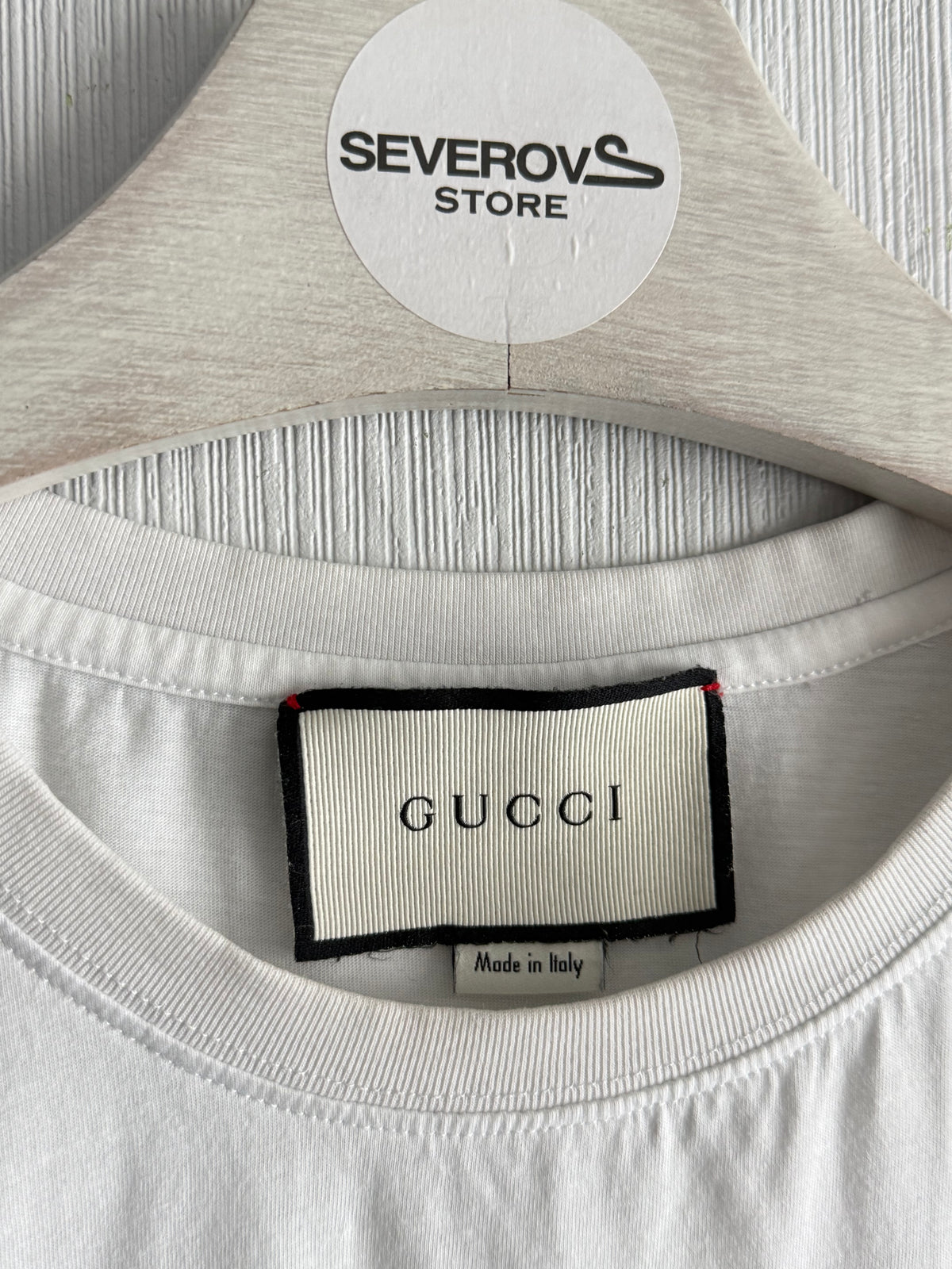 Gucci Logo Distressed White T-shirt