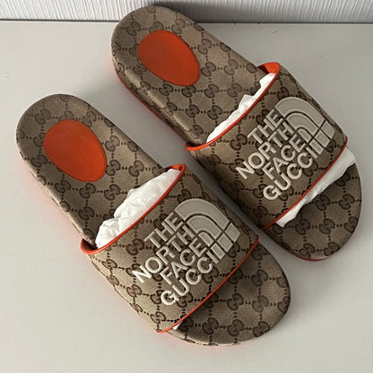 The North Face x Gucci Slide 'Beige Orange' Mens Shoes