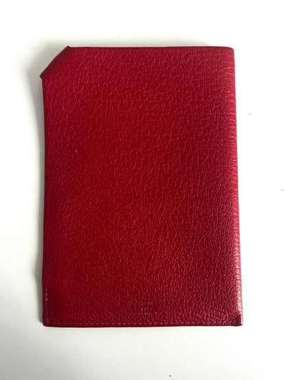 Hermes Passport Cover in Red Leather