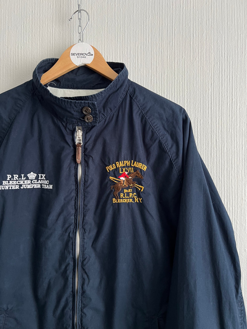 Polo Ralph Lauren Navy Embroidery Cotton Reversible Jacket