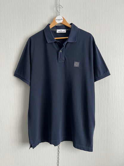 Stone Island Navy Cotton Polo T-shirt