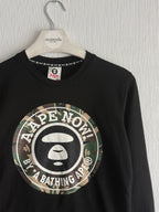 Bape Black Cotton Longsleeve T-shirt