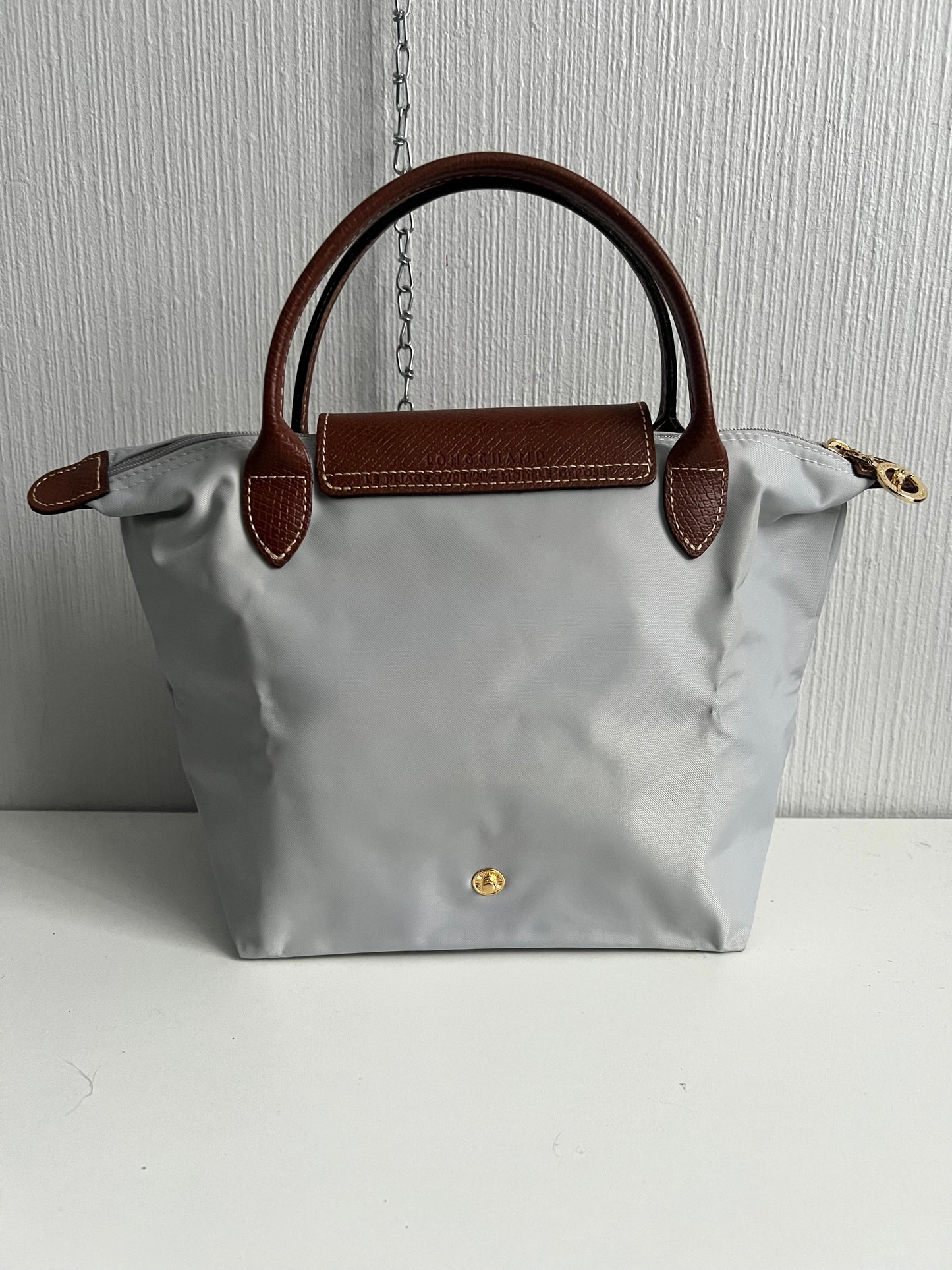 Longchamp Le Pliage Type S Modele Depose Grayish Blue Foldable Tote Bag