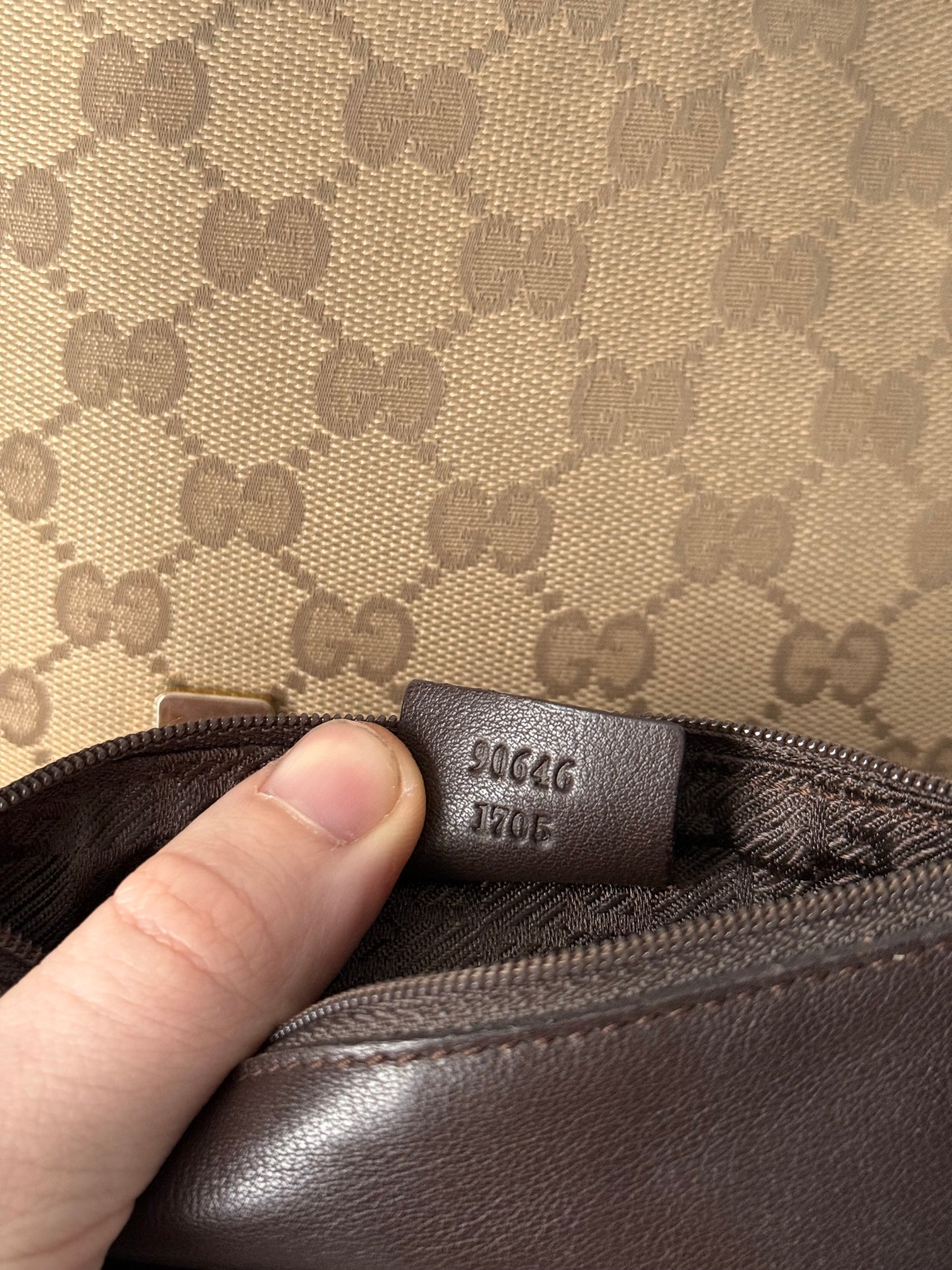 Gucci GG Canvas Looping Shoulder Bag