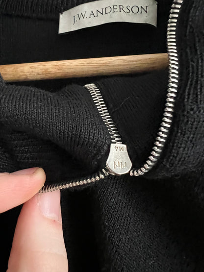 JW Anderson Zip Front Roll Neck Womens Jumper