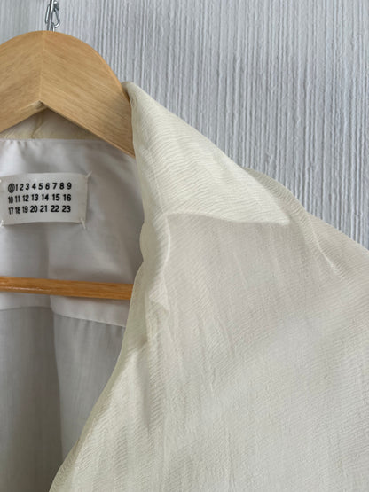 Archive Maison Margiela 0 Artisinal Line Double layered Mens Shirt with Silk Top Layer