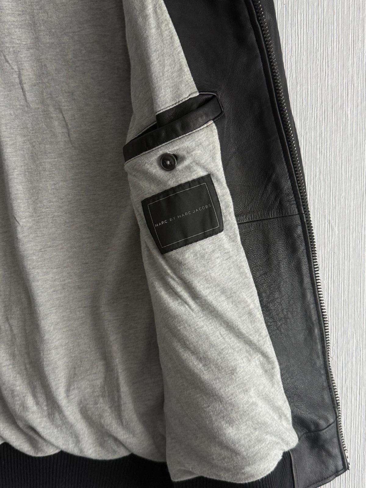 Marc by Marc Jacobs Leather Hoodie Jacket
