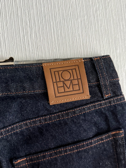 Toteme Barrel-leg Raw Denim Jeans